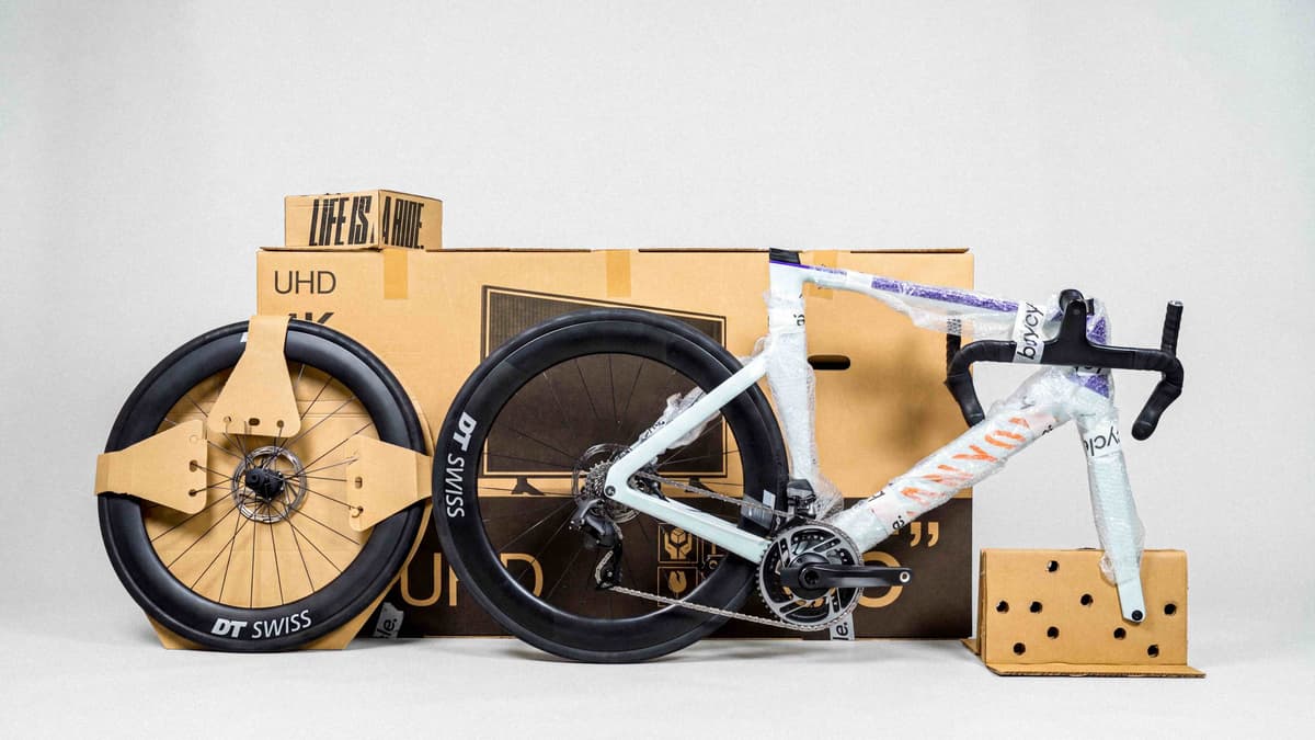 Bike packed in a buycycle shipping box